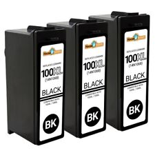 3 100XL Black 14N1068 Inkjet Cartridges for Lexmark PRO 205 705 805 901 905 picture
