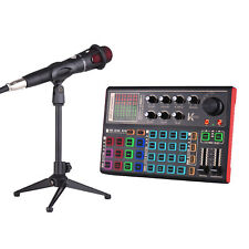 Podcast Equipment Bundle Condenser Microphone with Live Sound Card Mixer Stand picture