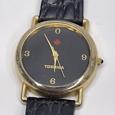 Vintage 1995 Toshiba Computer Systems Canada Employee Technician Gold Gilt Watch picture