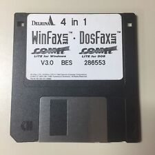 Vintage 1992 Delrina WINFAX LITE DOSFAX LITE Comit Windows/DOS 3.5” Disk VHTF picture