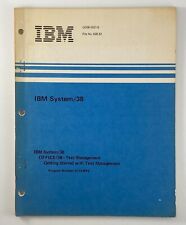 IBM SYSTEM/38 Text Management Manual Guide GC09-1021-0 FILE No. S38-32 5714-wp2 picture