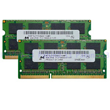 Micron 8GB KIT 2X 4GB DDR3 1333MHz PC3 10600S Laptop 204Pin SODIMM Memory  RAM picture