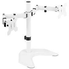 VIVO White Dual Monitor Articulating Desk Stand Mount, Fits Up to 27