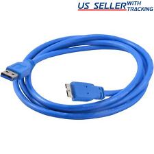 5X USB 3.0 A Male to Micro B Cable for External HDD / Tablet / Smartphone, Blue picture