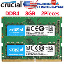 CRUCIAL 16GB 2X8 DDR4 2400 PC4-19200 Laptop 260-Pin SODIMM Notebook Memory RAM picture