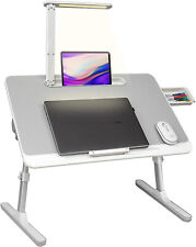 Lap Desk for Laptop, Portable Bed Table Desk, Laptop Desk with LED Light and Dra picture