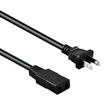 8ft 2-Prong Square AC Power Cord Cable Lead for Vintage Korg Keyboards Roland... picture