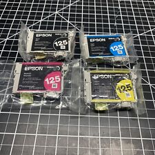 Genuine Epson 125 Black Cyan Magenta & Yellow CMYK Ink Cartridges picture