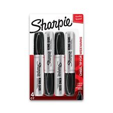Sharpie King-Size Permanent Markers, Black, Pack Of 4 picture