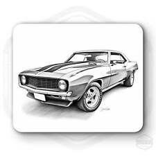Chevrolet Camaro Crayon Mouse Pad | American muscle car fan art picture