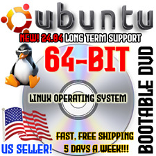 Ubuntu 24.04 Long Term Support Linux OS DVD or USB Live Boot OS Updated NEW picture