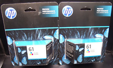 Lot of 2 HP 61 Tri-Color Ink Cartridge Exp:4/23+ New and Sealed picture