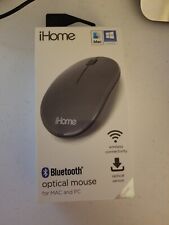 iHome BLUETOOTH Wireless Optical MOUSE - USE MAC & PC Dark Gray *NEW* picture
