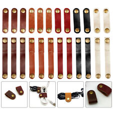 24pcs Earphone Wire Leather Clips Cable Organizers Leather Cable Ties Cable Tie picture
