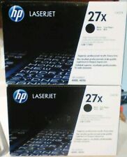 2 New Genuine Original OEM Factory Sealed HP 27X Laser Cartridges Black Boxes picture