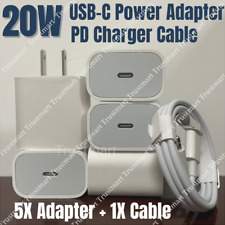 5PCS For iPhone 14/13/12/11/XR Fast Wall Charger 20W PD TYPC-C Power Adapter Lot picture