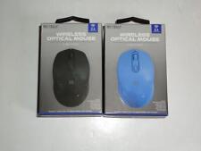 2 BRAND NEW BYTECH WIRELESS OPTICAL MOUSE BLUE AND BLACK 2.4 WIRELESS TECHNOLOGY picture