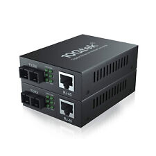 2 Pack Gigabit Fiber to Ethernet Media Converter Multi-Mode Dual SC up to 550 m picture