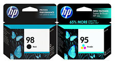 GENUINE NEW HP 98 95 (C9364WN/C8766WN) Black Color Ink Cartridge 2-Pack picture