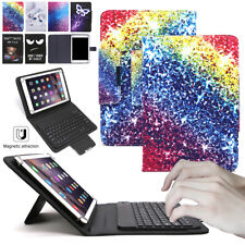 Universal Leather Case Cover W/ Wireless Keyboard For Android Tablet 10