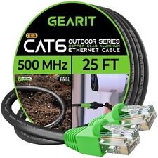 GearIT Cat6 Outdoor Ethernet Cable () CCA Copper Clad, 25 Feet Black picture