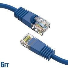 6FT Cat5E RJ45 Network LAN Ethernet UTP Patch Cable Snagless Boot Copper Blue picture
