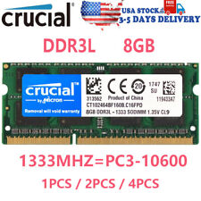 CRUCIAL DDR3L 1333Mhz 32GB 16GB 8GB 2Rx8 PC3-10600S SODIMM Laptop Memory RAM picture