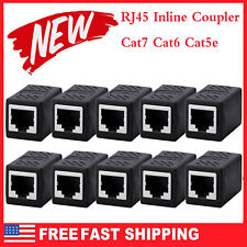 10PCS RJ45 Coupler Inline Adapter Ethernet Female to Female Connector Cat7/6/5e picture