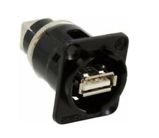 Switchcraft EHUSBABBX USB A to B EH Panel Mount Feed Thru Connector, Black picture