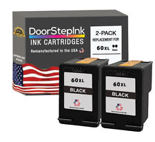DoorStepInk Remanufactured in the USA Ink Cartridge for HP 60XL Black 2 PK picture