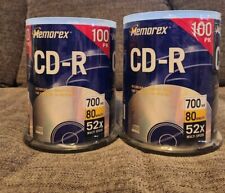 Lot Of 2 Memorex CD-R 48x 700MB 80-Minute 100 Pack New Sealed picture