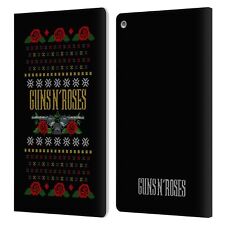 OFFICIAL GUNS N' ROSES CHRISTMAS LEATHER BOOK WALLET CASE COVER FOR AMAZON FIRE picture