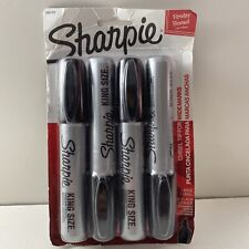 Sharpie: Sharpie King Size, Permanent Markers, Black, Large Chisel, Pack Of 4 picture