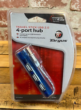 Targus 4 Port Hub Travel Stick USB 2.0 Blue New In Package picture