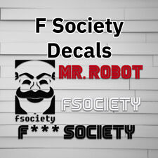 F Society Decal (for Car laptop window tumbler water bottle) sticker symbol logo picture