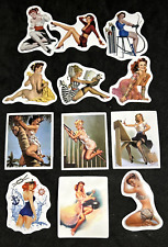 VINTAGE CLASSIC SEXY PINUP MODELS/BIKINI-12 Lot STICKERS-PHONE-LAPTOP picture