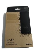 Amazon Kindle Black Leather Cover New in Sealed Box 6.75