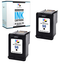 2 PK Ink Cartridges for HP 98 Black Replacement Cartridge Deskjet Photosmart picture