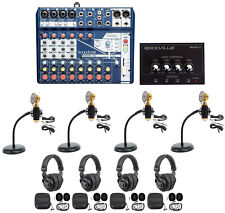 Soundcraft 4-Person Podcast Podcasting Recording Kit Mics+Headphones+Desk Stands picture