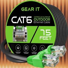 GearIT Cat6 Outdoor Ethernet Cable 75ft CCA Copper Clad Waterproof Direct Burial picture