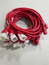 Lot of 10 20K13-H-072-RED 6FT P-Lock C20 to C13 15A 250V 14/3 SJT Red Power Cord picture