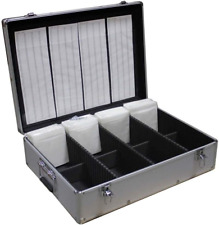 New  1000 CD DVD Silver Aluminum Media Storage Case Mess-Free Holder Box with Sl picture