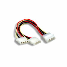 Kentek 8 Inch Molex 5.25 Male to Female x2 Y-Cable for PC Power Supply 4 Pin LP4 picture