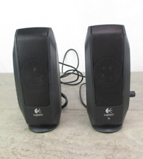 LOGITECH S120 BLACK 120V-60Hz 100MA SET OF 2 COMPUTER SPEAKERS *TESTED* picture