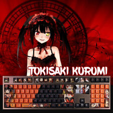 Anime Date A Live Tokisaki Kurumi PBT Keycap Set For 108 Key Mechanical Keyboard picture