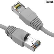 1FT - 25FT Cat6A RJ45 Network LAN Ethernet Shielded Cable SSTP Copper 26AWG Gray picture