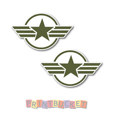 Military star sticker 60mm h  2 pack quality waterproof vinyl us army  picture