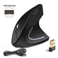 Ergonomic Optical Vertical Mouse 1000/1600 5Key Gaming Mice wirelessRechargeable picture