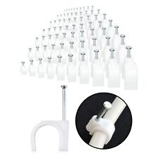500 -Pack Mini Round Cable Clips- Computer Cable Management Clips for picture