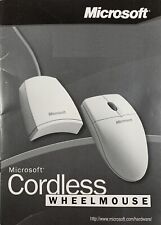 Vintage Microsoft Cordless Wheel Mouse X06-05531 w/ Wireless Receiver X06-05533 picture